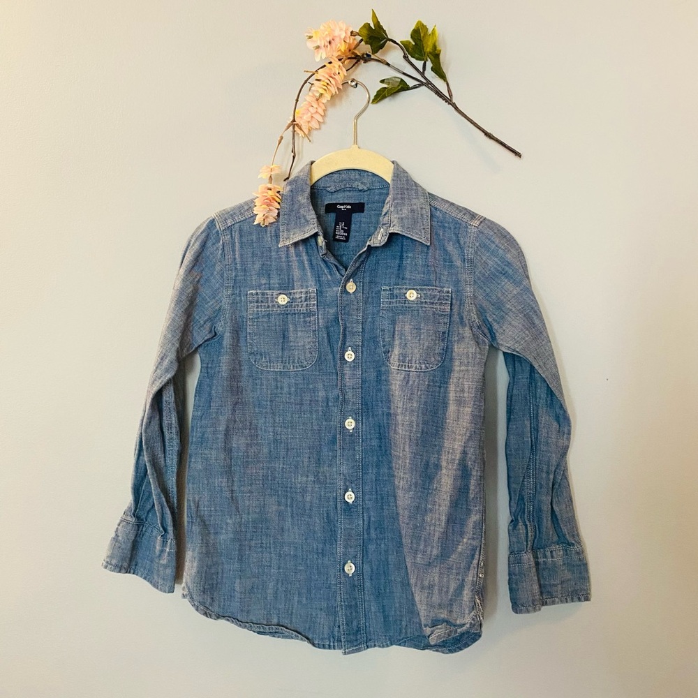 Gap Kids | Jean shirt | Button down | Chambray | dress shirt | boys dress shirt